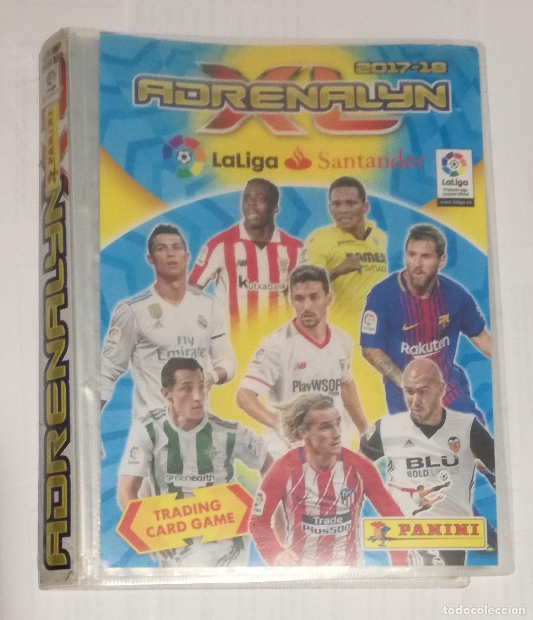 Collezionismo sportivo: Album archivador de futbol Adrenalyn 2017-18, Panini - Contiene 188 cromos; 2 Edicion Limitada