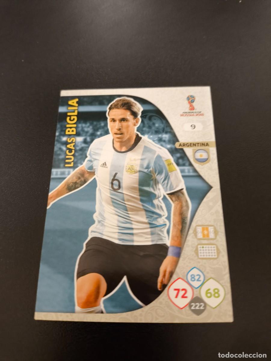 Collectionnisme sportif: 9 LUCAS BIGLIA ARGENTINA PANINI WORLD CUP MUNDIAL RUSSIA 2018 NO LIGA ESTE