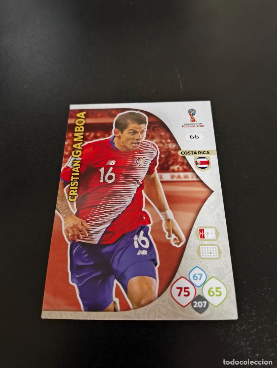 Colecionismo desportivo: 66 CRISTIAN GAMBOA COSTA RICA PANINI WORLD CUP MUNDIAL RUSSIA 2018 NO LIGA ESTE