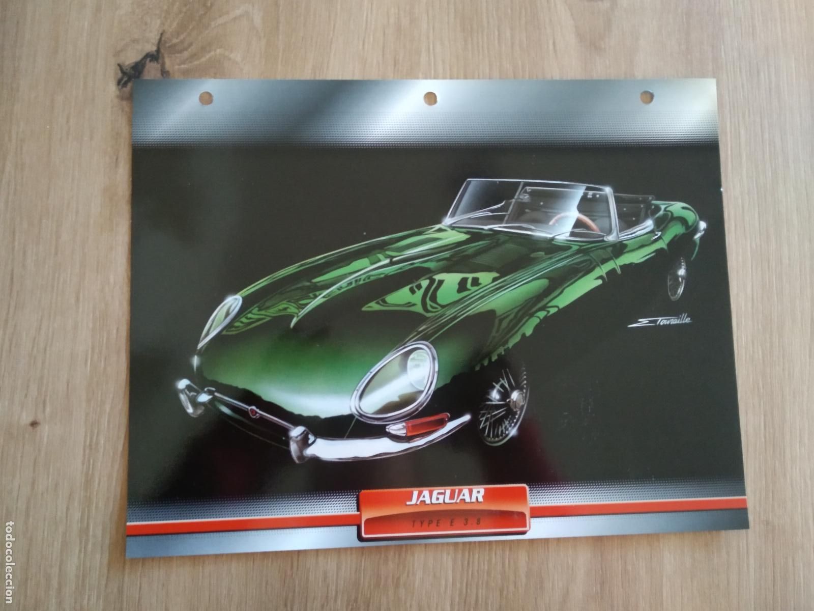 Coleccionismo deportivo: LAMINA AUTOMOVILES DE ENSUE&Ntilde;O COLLECTION DE PLANETA DE AGOSTINI JAGUAR TYPE E 3.8