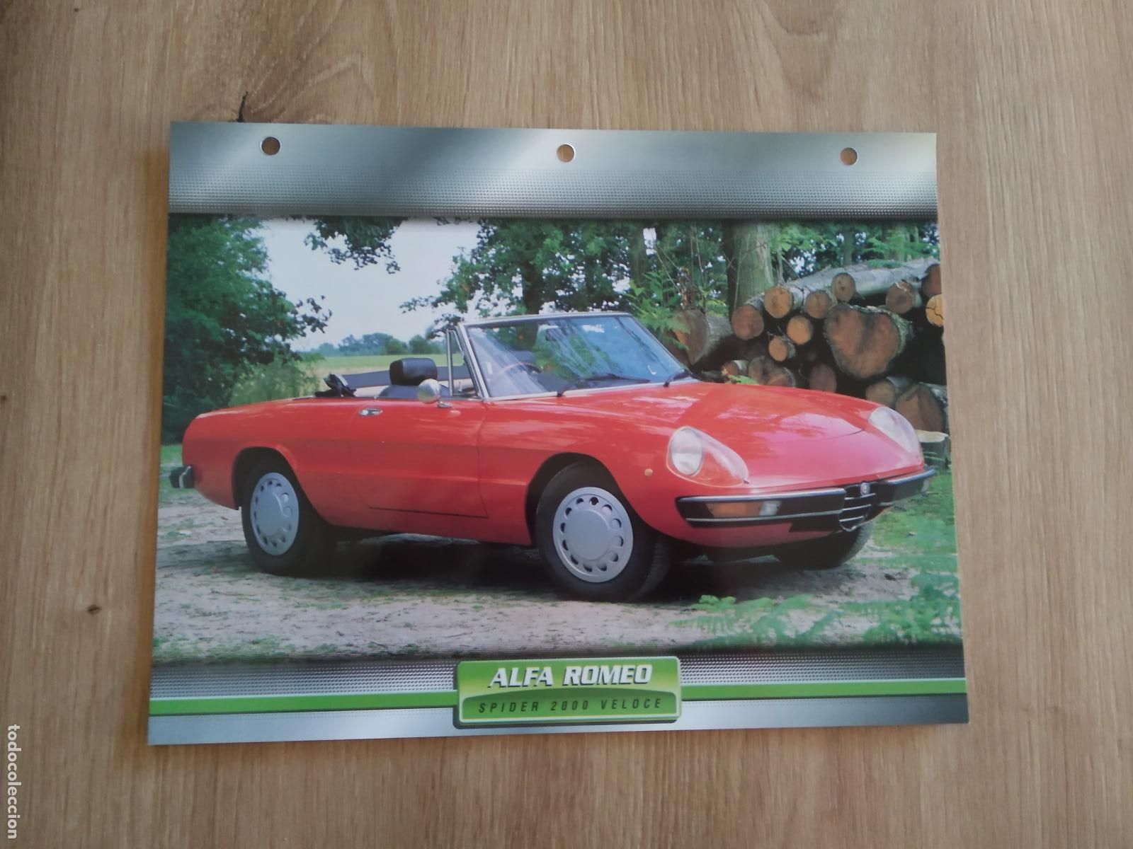 Colecionismo desportivo: LAMINA AUTOMOVILES DE ENSUE&Ntilde;O COLLECTION DE PLANETA DE AGOSTINI ALFA ROMEO SPIDER 2000 VELOCE