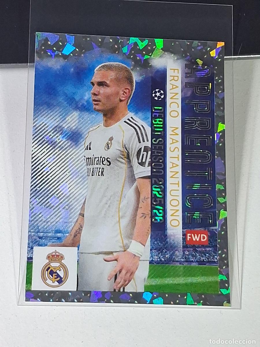 Colecionismo desportivo: 389 FRANCO MASTANTUONO REAL MADRID APPRENTICE UEFA CHAMPIONS LEAGUE STICKER TOPPS 2025-26 2026 UCL
