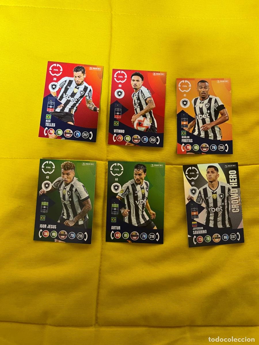Sports collectibles: 6 fichas botafogo adrenalyn world cup club 2025