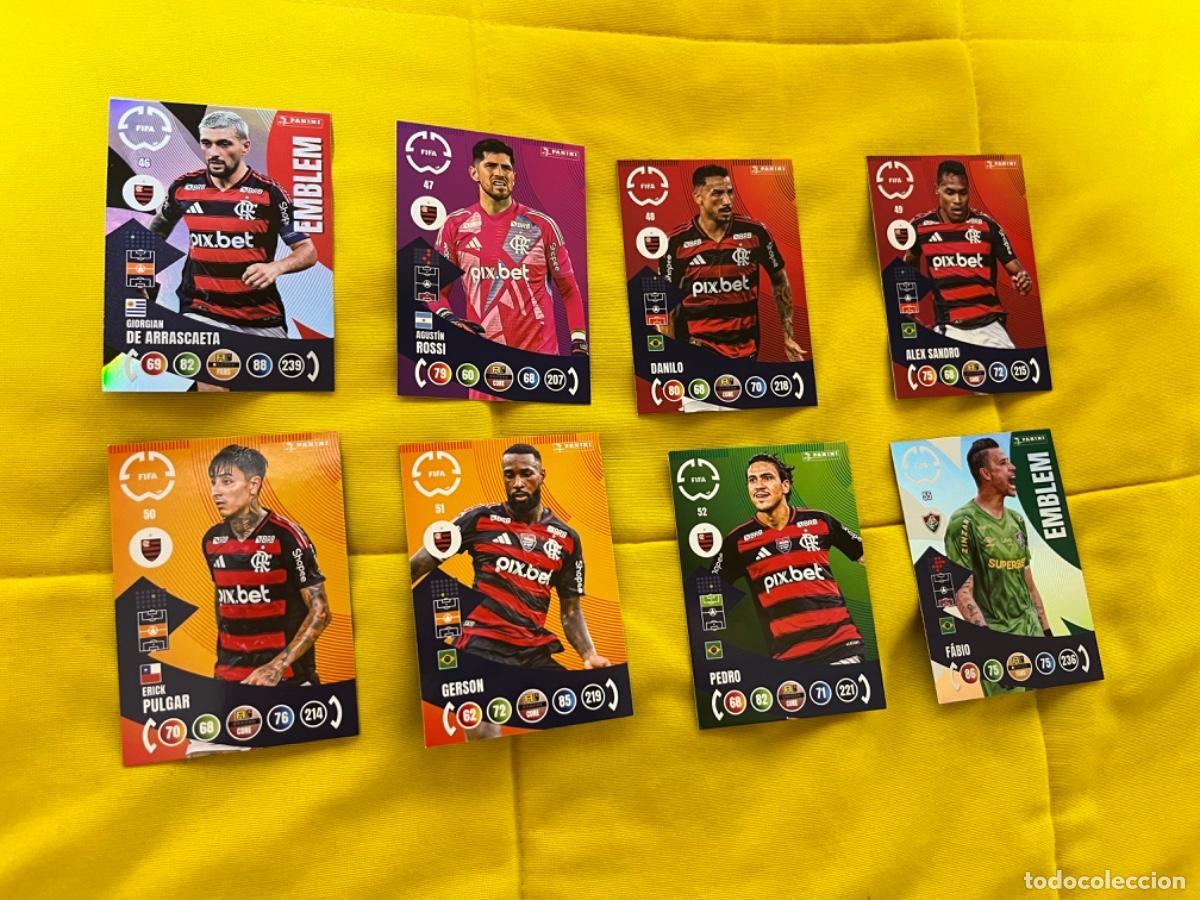 Sports collectibles: 8 fichas flamengo adrenalyn world cup club 2025