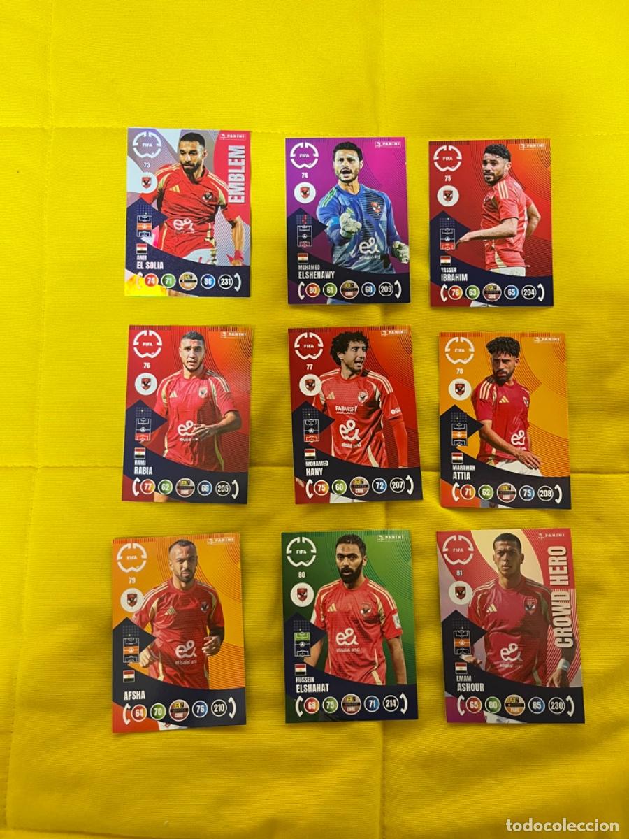 Sports collectibles: 9 fichas al-ahly adrenalyn world cup club 2025