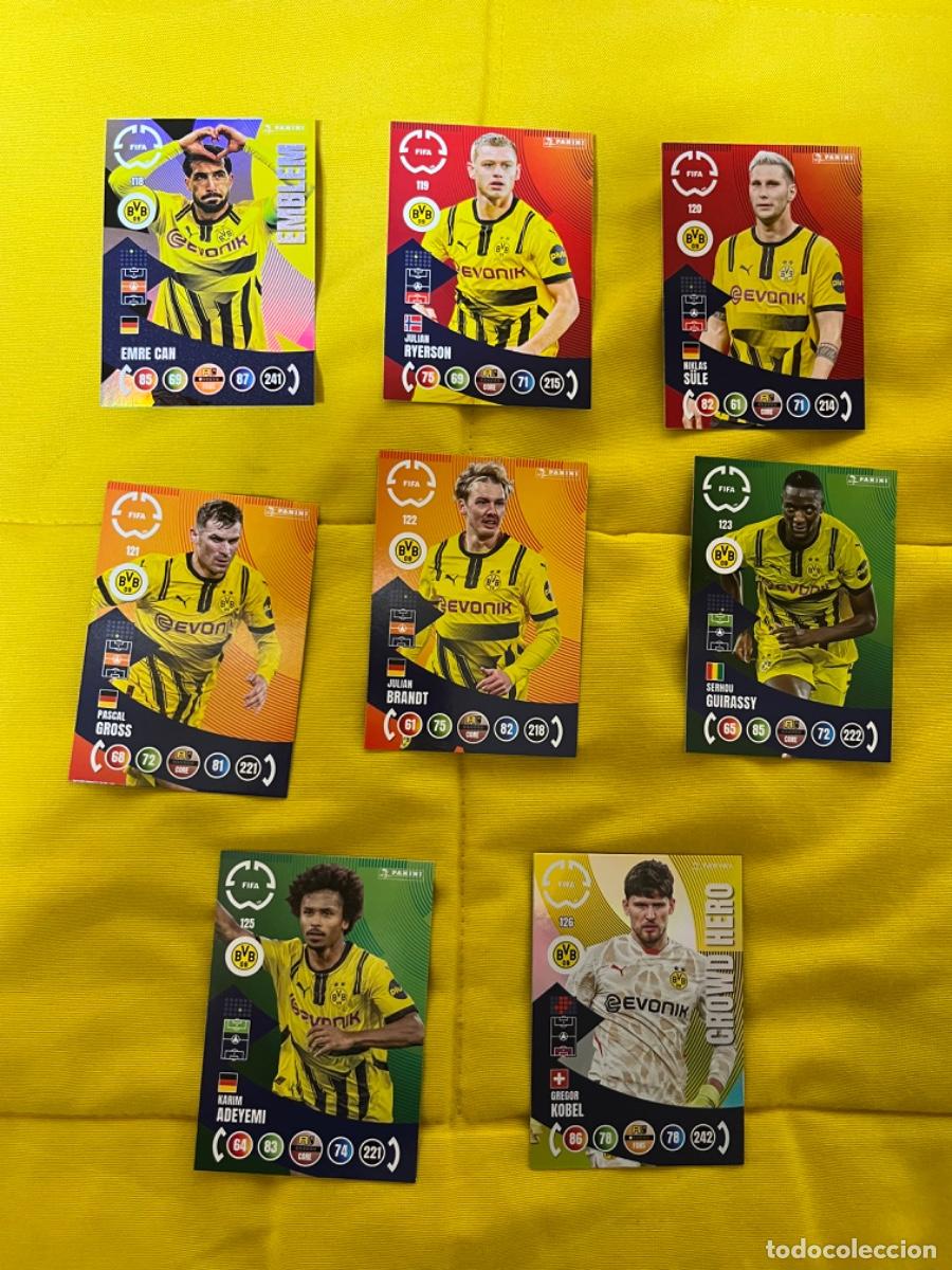 Sports collectibles: 8 fichas dormunt adrenalyn world cup club 2025