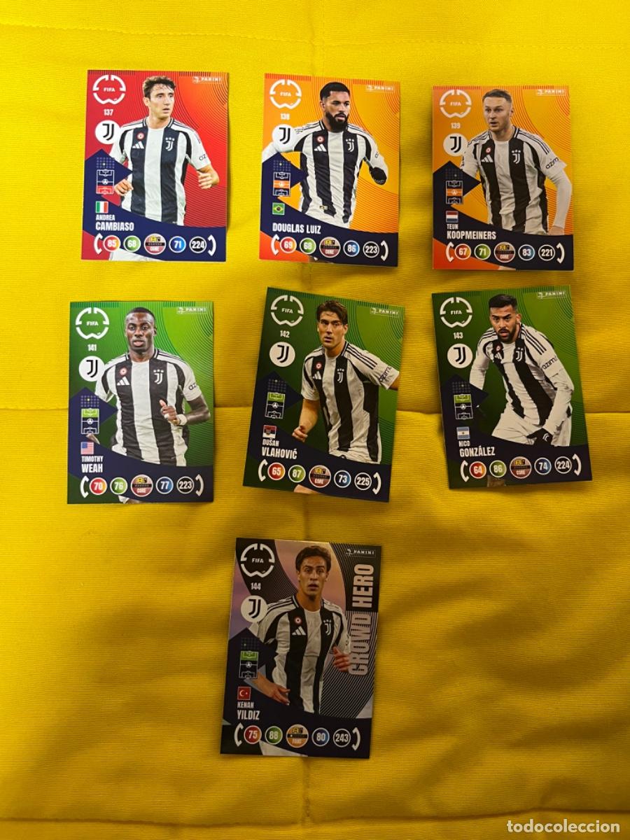 Sports collectibles: 7 fichas juventus Turin adrenalyn world cup club 2025
