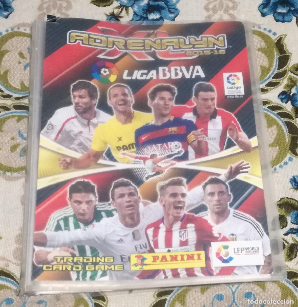 Coleccionismo deportivo: Album archivador de futbol Adrenalyn, temporada 2015-16; Panini - Contiene 163 cromos