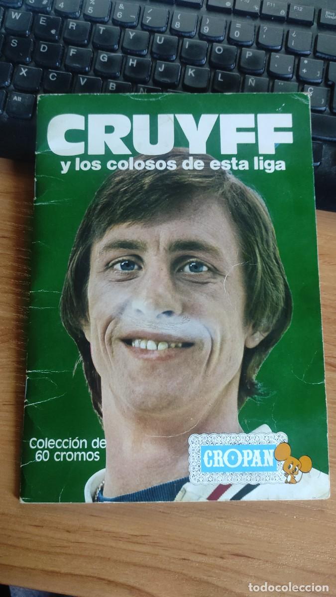 Coleccionismo deportivo: &Aacute;lbum Cruyff y los colosos de esta liga - Publicado por CROPAN en 1975 - Completo falta de 1 cromo