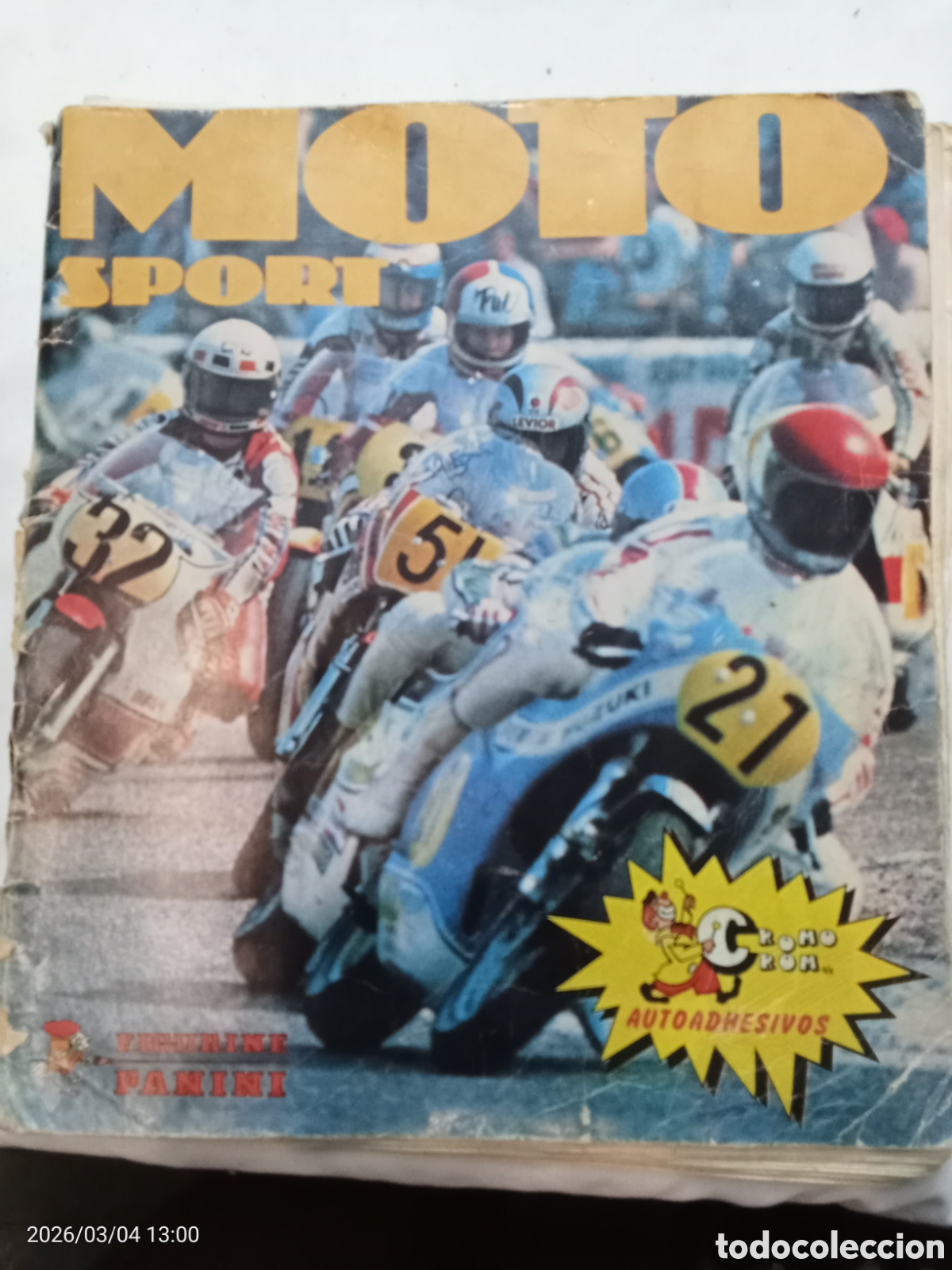 Collectionnisme sportif: &Aacute;lbum de cromos moto sport completo al 95% figure Panini 1980