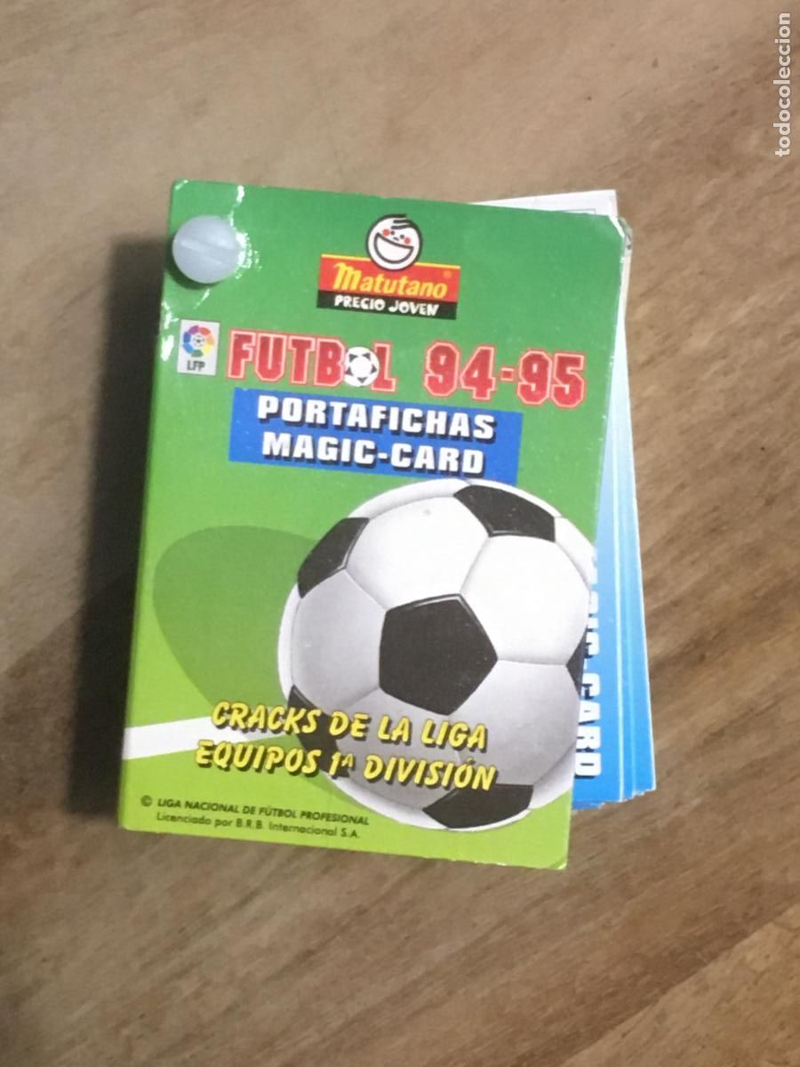 Collezionismo sportivo: futbol 94 95 portafichas magic card matutano album de cromos incompleto con 38 cromos
