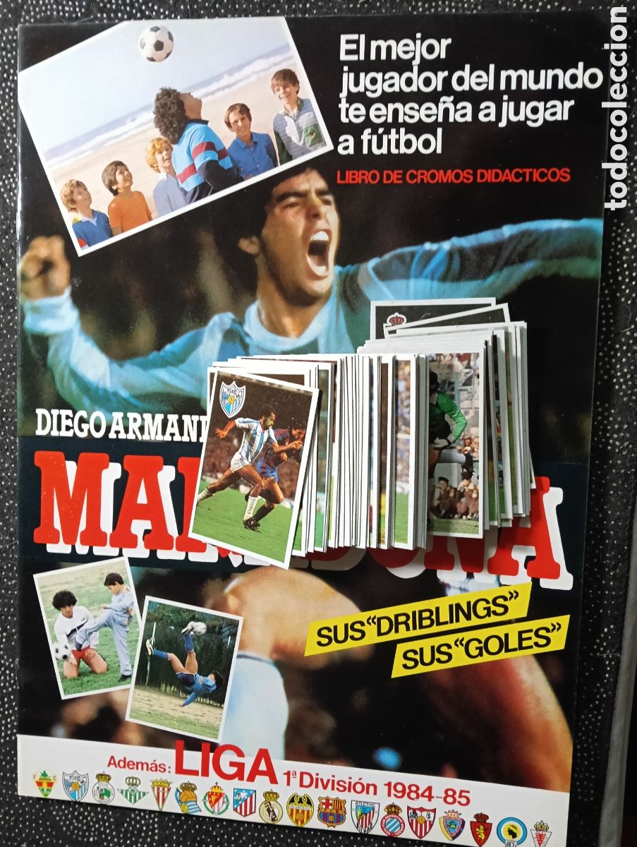 Coleccionismo deportivo: Album del MARADONA 1984-85 con la liga de primera divisi&oacute;n, con 60 cromos diferentes, con sus Dribli