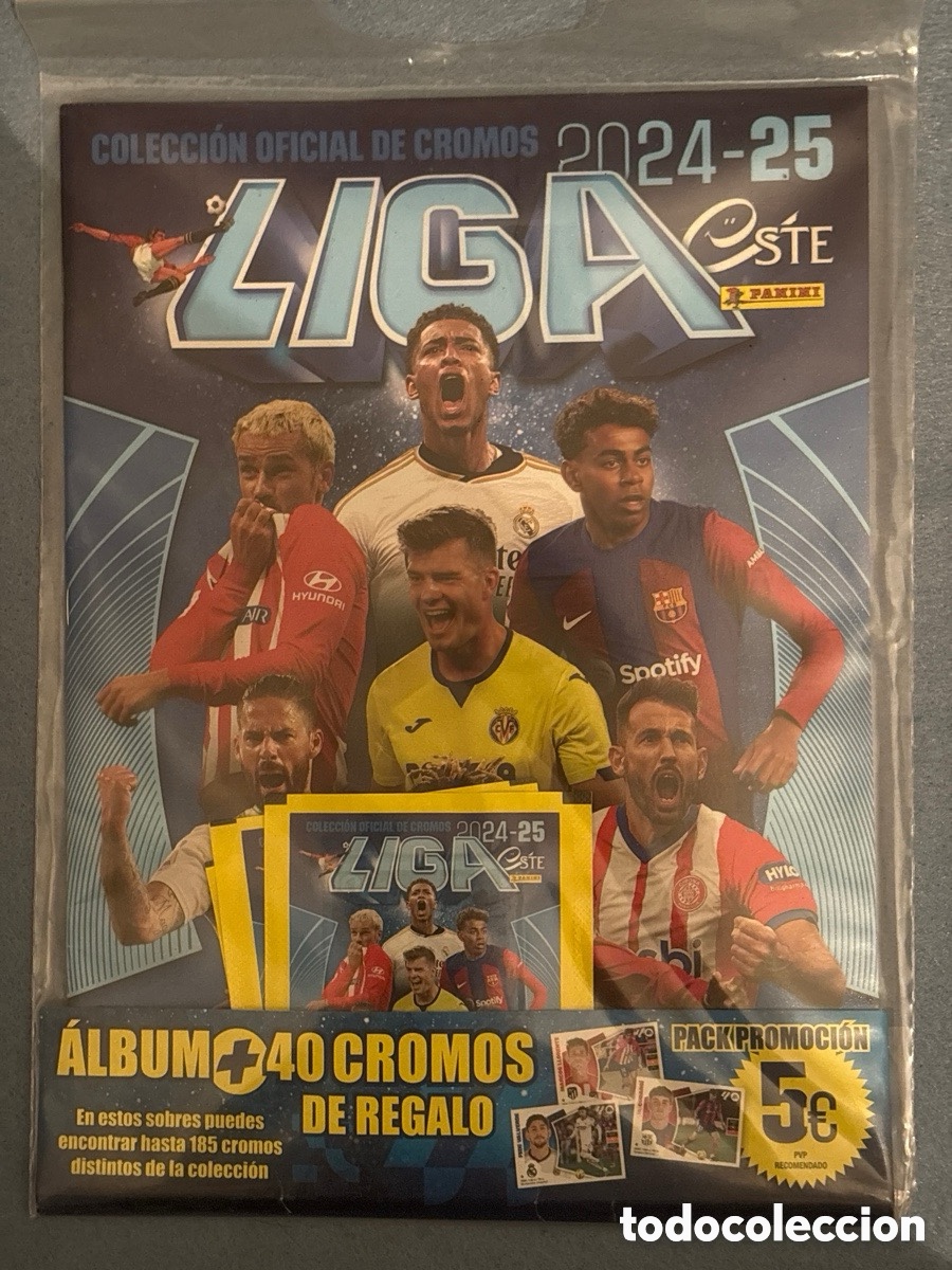 Colecionismo desportivo: &Aacute;lbum Liga 2024-25 f&uacute;tbol, Este Panini + 40 cromos (A26)