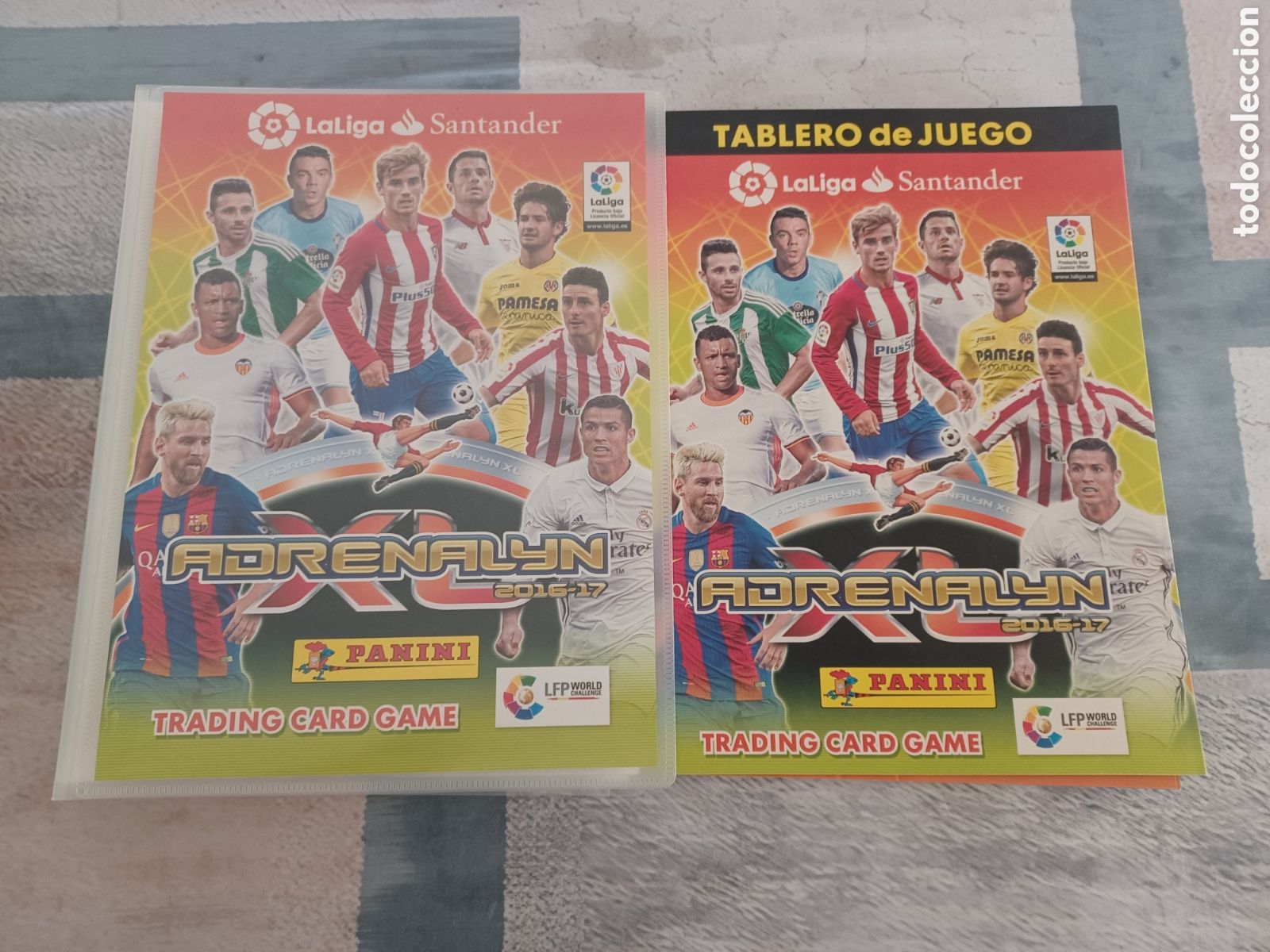 Coleccionismo deportivo: Archivador adrenalyn + tablero 2016/17 con 200 cards