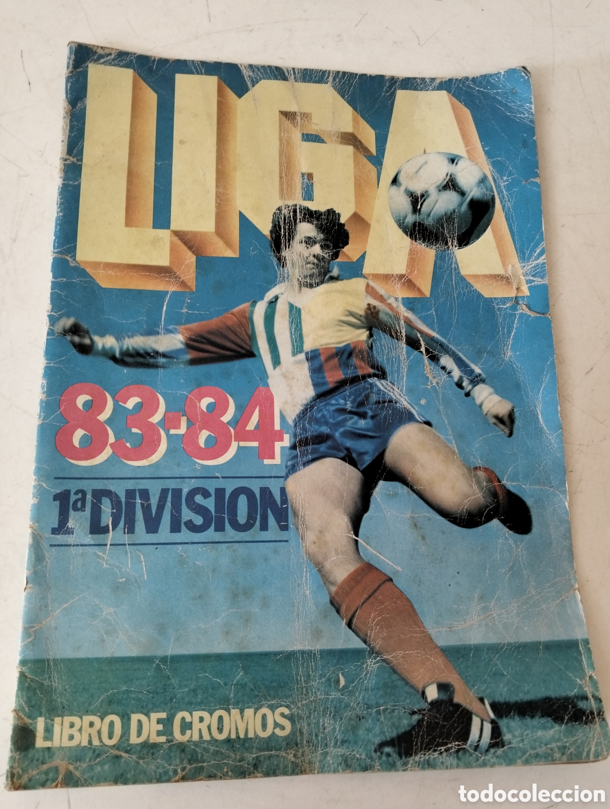 Coleccionismo deportivo: Album liga 83-84 ( 1983-1984 ) vac&iacute;o con 1 cromo del Barcelona