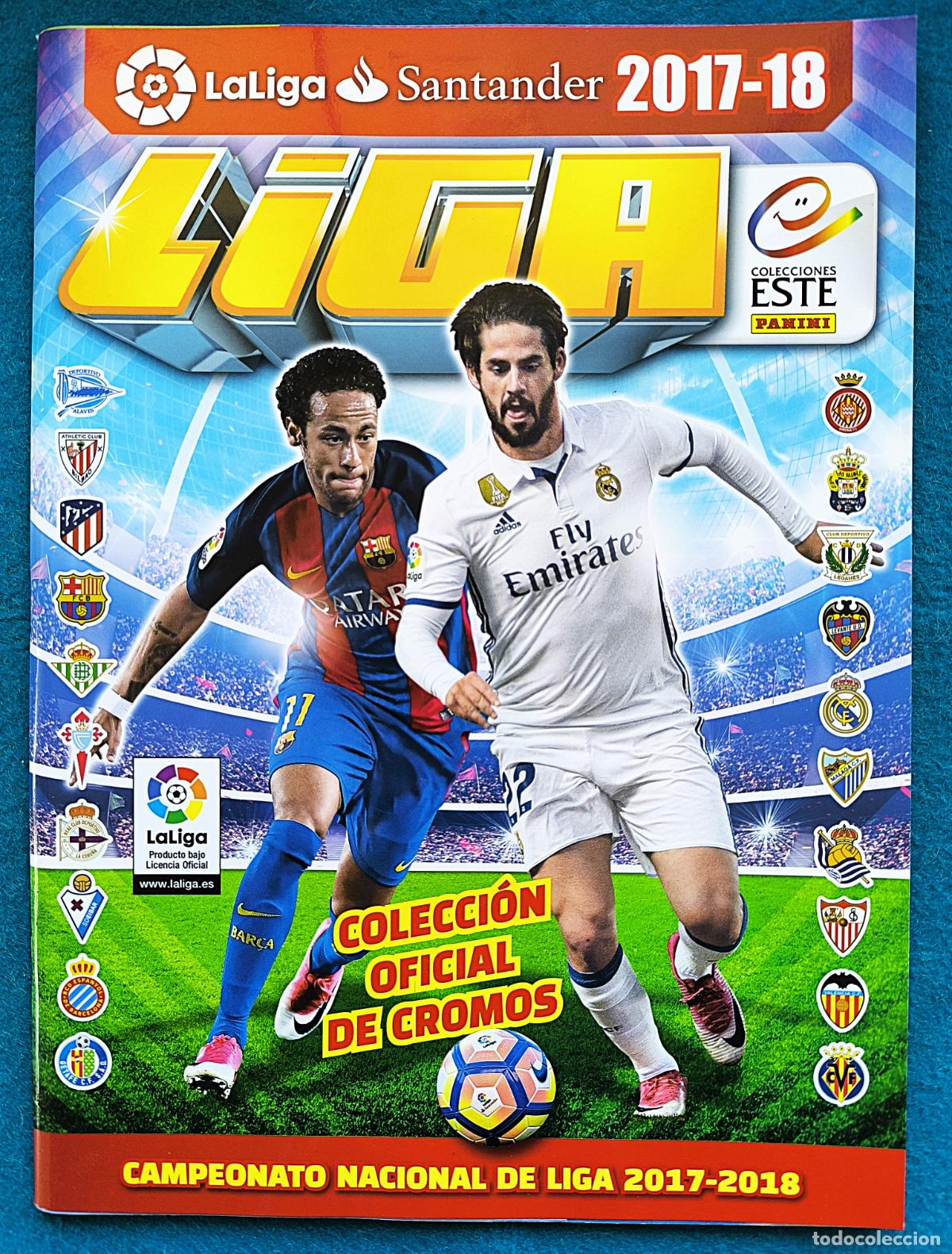 Coleccionismo deportivo: RW ALBUM CROMOS FUTBOL VACIO LIGA SANTANDER 2017 2018 COLECCIONES ESTE PANINI N.&ordm; 12
