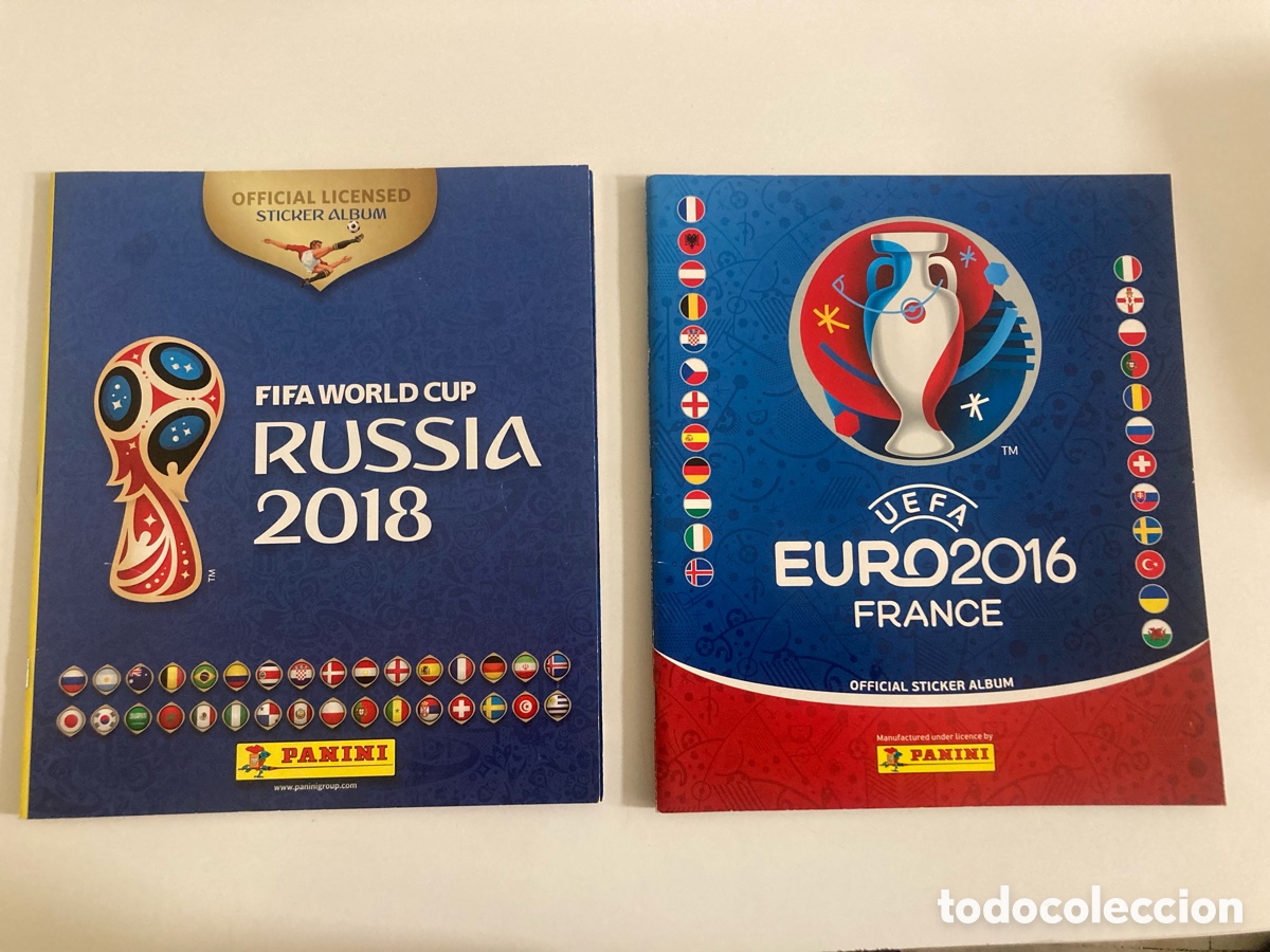Coleccionismo deportivo: Lote albumes Euro 2016 + Rusia 2018+ cromos-Panini