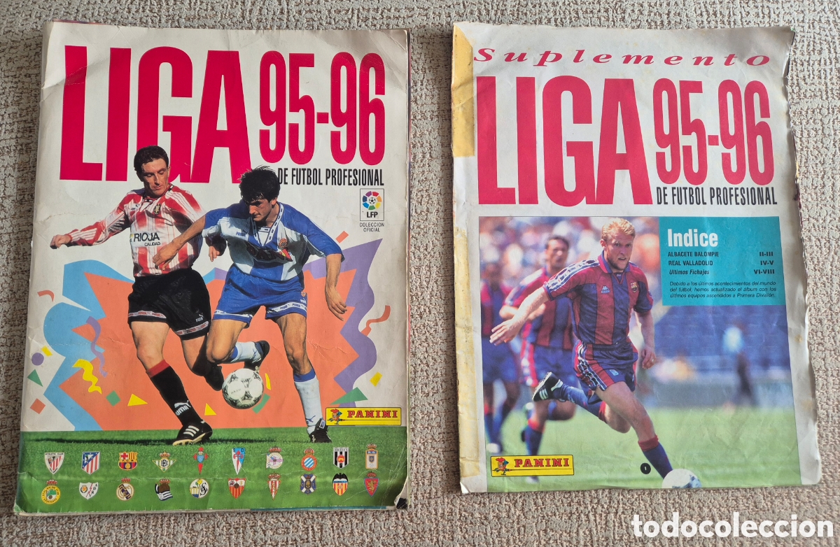 Colecionismo desportivo: &Aacute;lbum Panini Liga 95/96 incompleto faltan 15 &uacute;ltimos