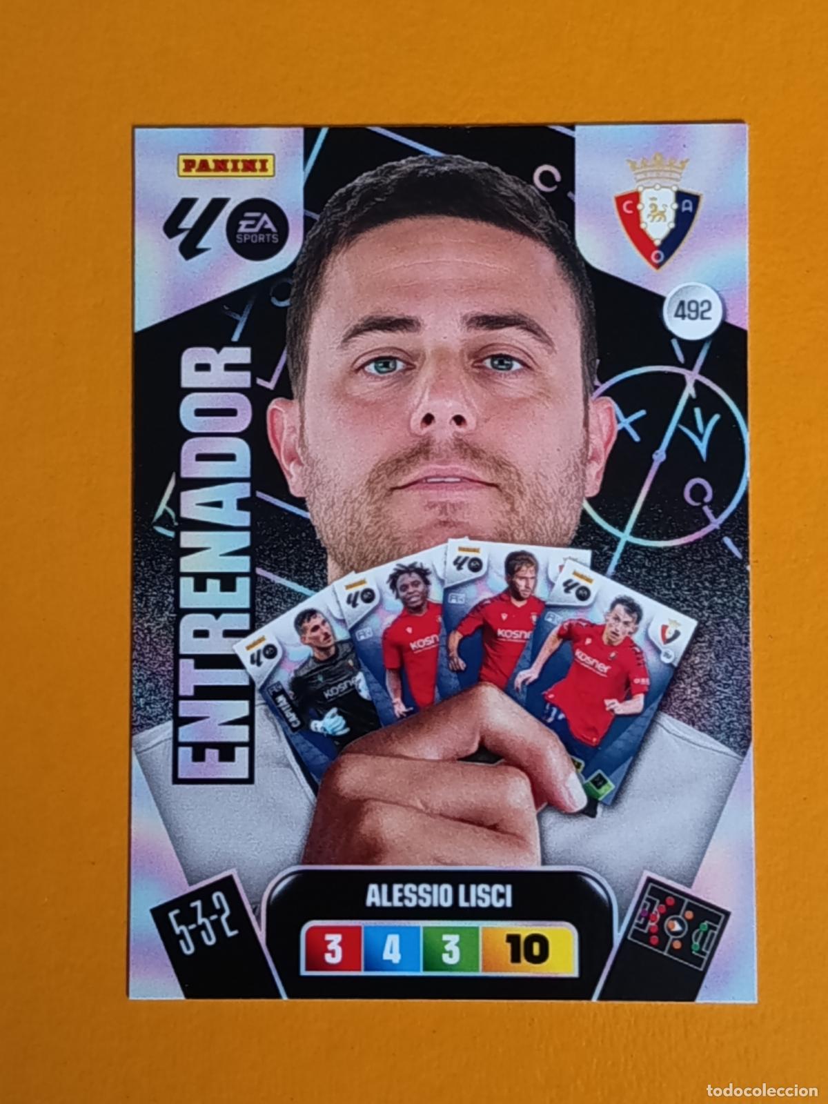 Sports collectibles: 492 ALESSIO LISCI. PLUS ENTRENADOR. C AT OSASUNA. ADRENALYIN XL 2025-26