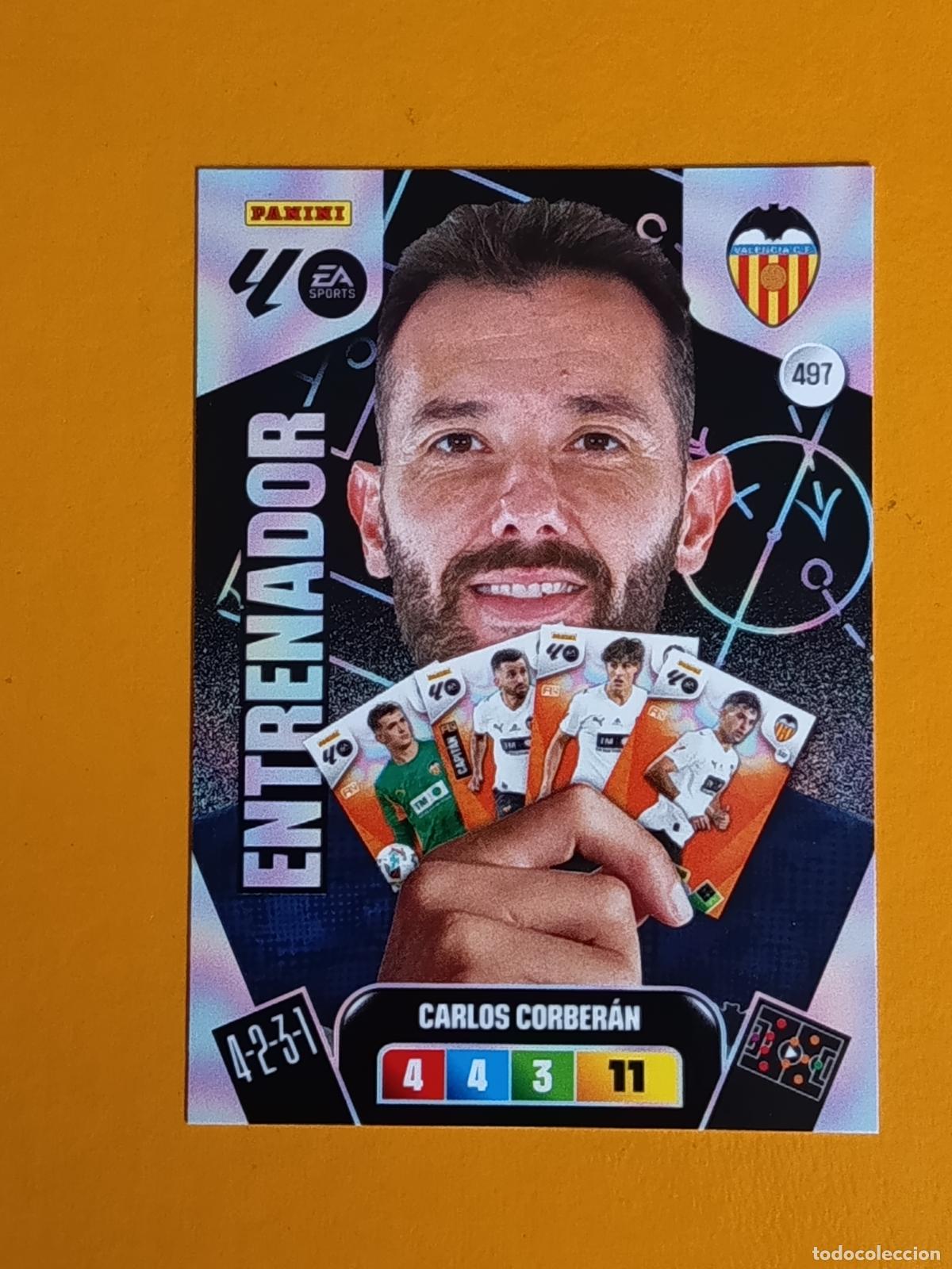 Sports collectibles: 497 CARLOS CORBER&Aacute;N. PLUS ENTRENADOR. VALENCIA CF. ADRENALYIN XL 2025-26
