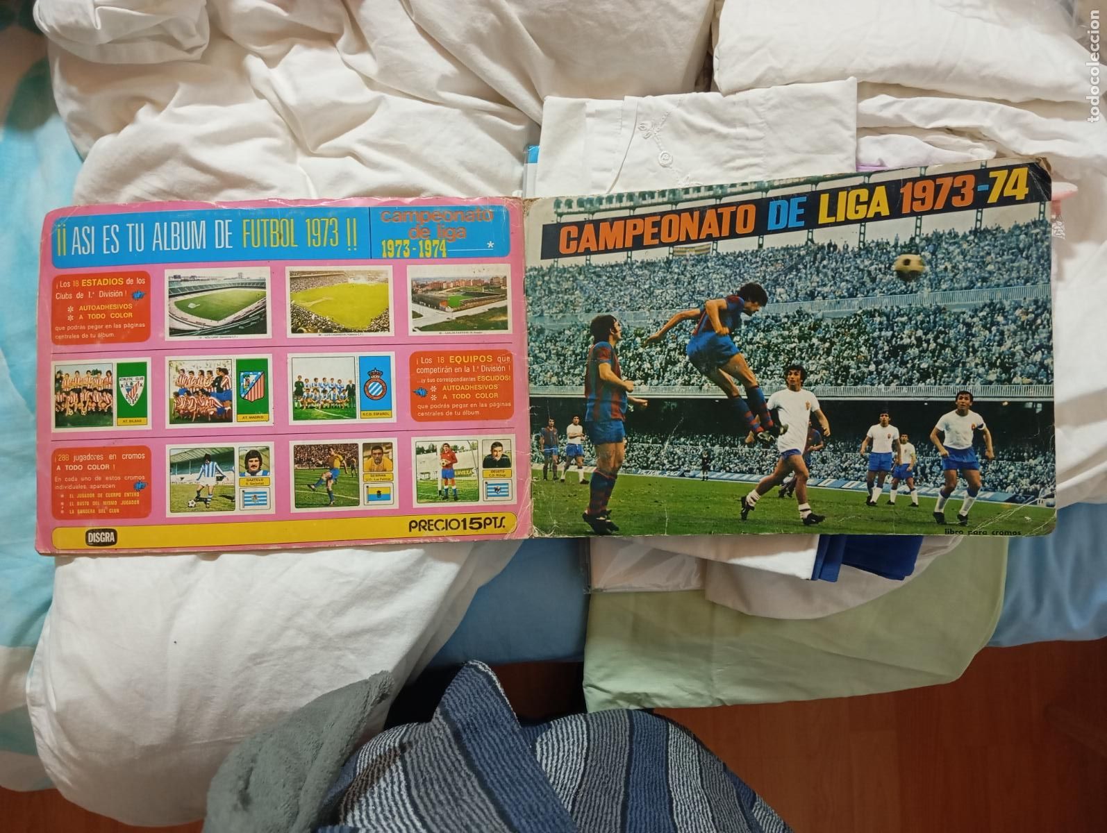 Coleccionismo deportivo: ALBUM FUTBOL CAMPEONATO DE LIGA 1973-74.EDITORIAL DISGRA FHER INCOMPLETO VER TEXTO Y FOTOS