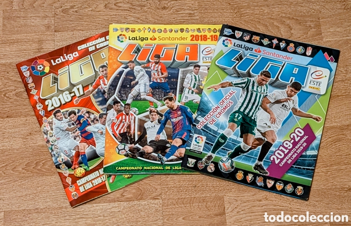 Colecionismo desportivo: Lote Album cromos Liga futbol. Panini. Ediciones Este 2016/17. 18/19. 19/20