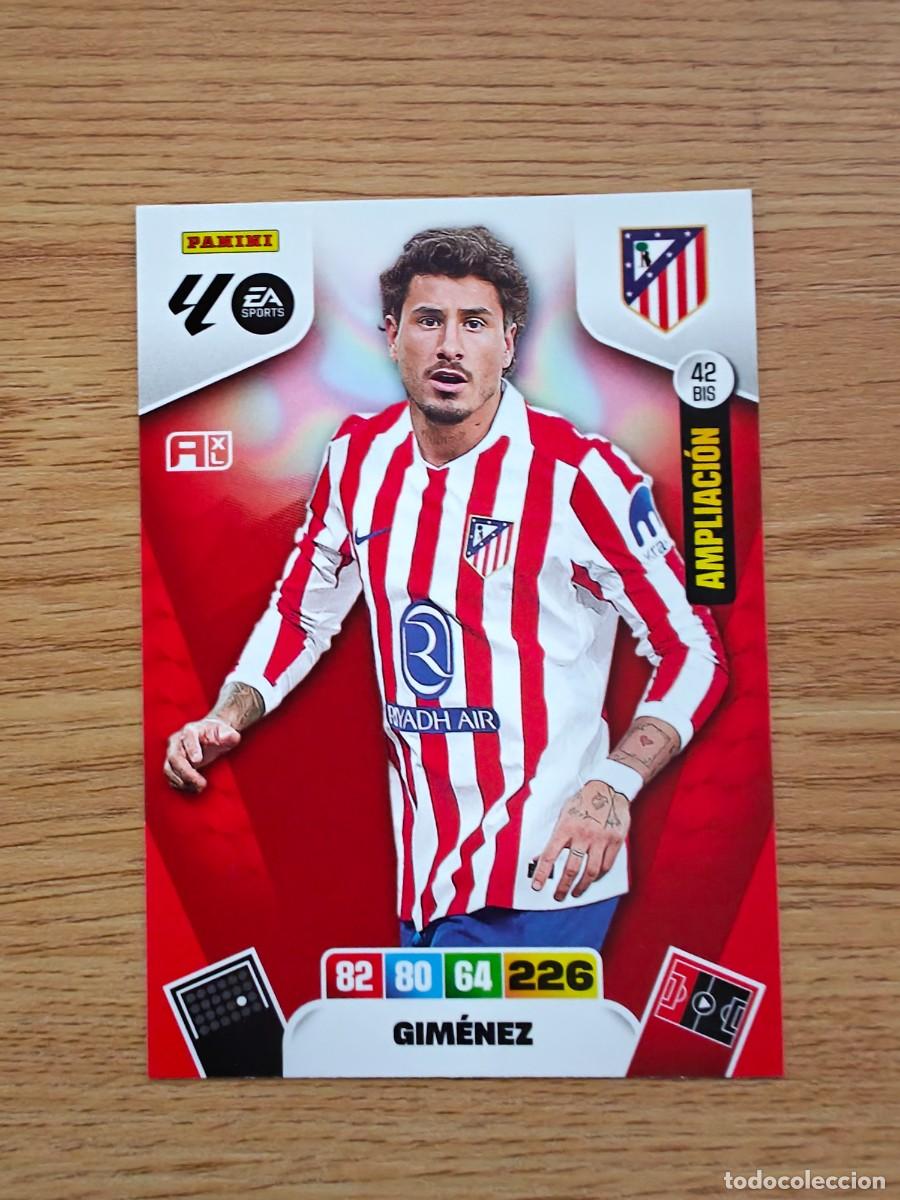 Colecionismo desportivo: 42 BIS Gim&eacute;nez Actualizacion Adrenalyn XL 25 26 Atletico Madrid Sobre Premium Oro 2025 2026