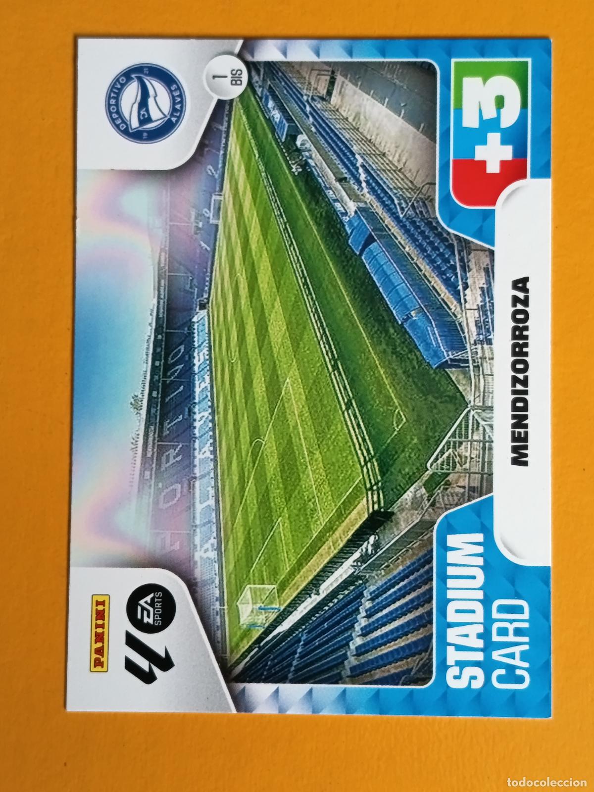 Colecionismo desportivo: 1 BIS STADIUM CARDS. MENDIZORROZA. DEPORTIVO ALAV&Eacute;S. ADRENALYN XL 2025-26