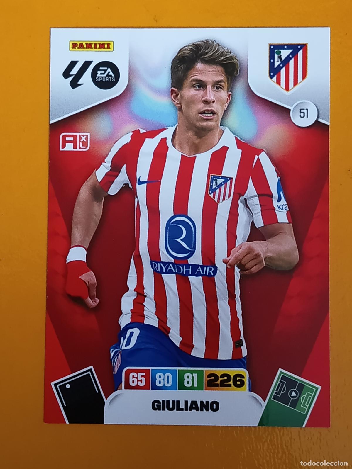 Coleccionismo deportivo: 51 GIULIANO. ATL&Eacute;TICO DE MADRID. ADRENALYN XL 2025-26