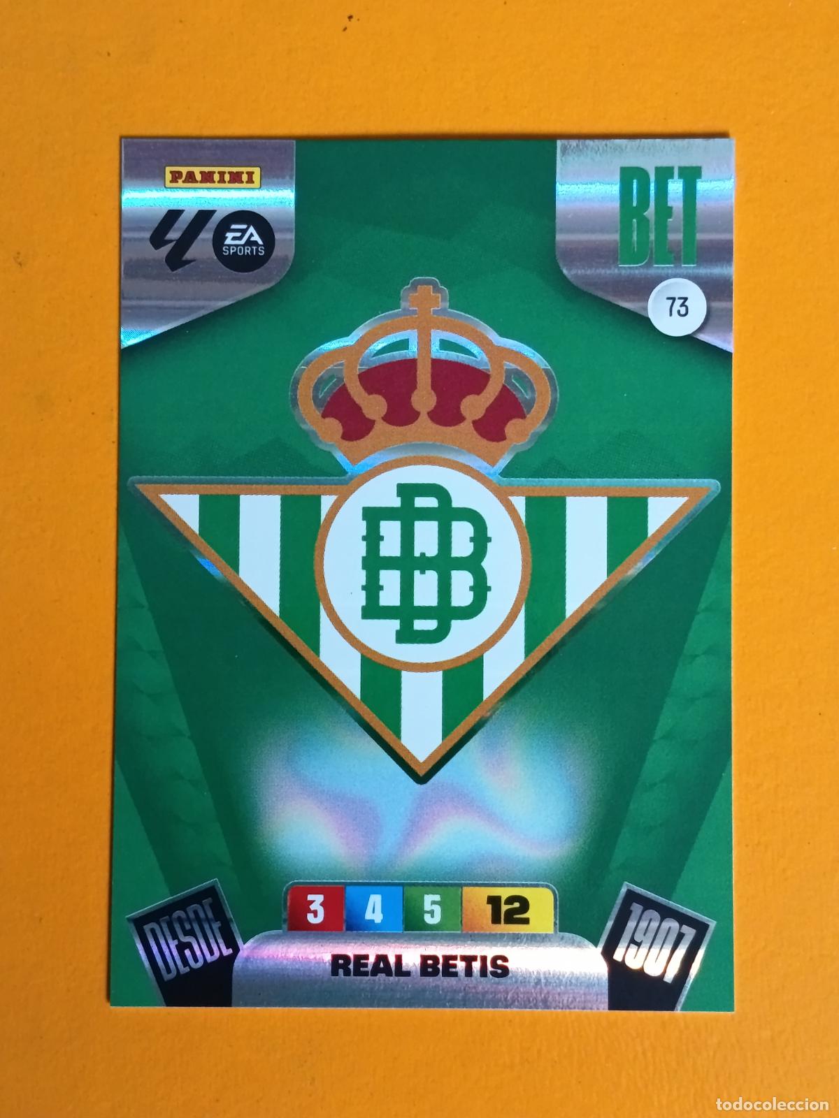 Coleccionismo deportivo: 73 ESCUDO REAL BETIS. ADRENALYN XL 2025-26