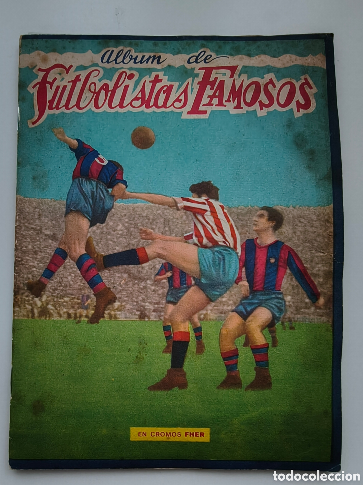 Coleccionismo deportivo: &Aacute;lbum Futbolistas Famosos editorial Fher 1953 (faltan 45 cromos).