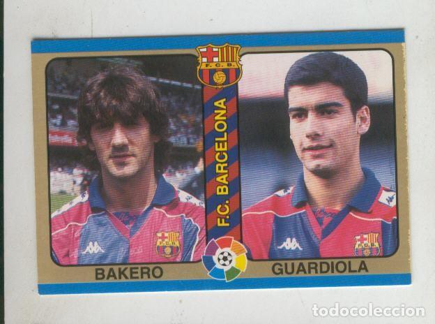 Coleccionismo deportivo: Cromo Liga 95: F.C.Barcelona numero 05: Bakero y Guardiola - Varios