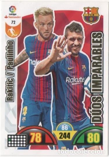 Sports collectibles: Cromo E00623: Album 2-Trading Car Game 2017-18, Rakitic-Paulinho-D&Uacute;OS IMPRABLES: F.C. Barcelona. Med