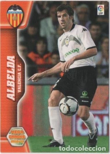 Coleccionismo deportivo: Cromo E00366: Mega Cracks 2010-11, Albelda: Valencia F. C. Medio - LFP
