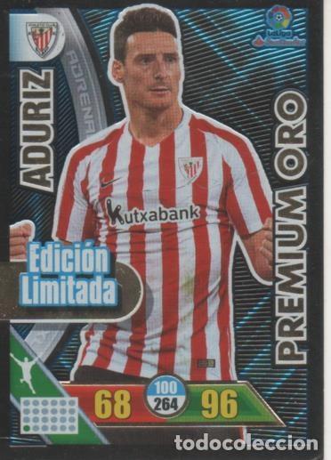 Sports collectibles: Cromo E002852: Trade Card Game Adrenalyn. Liga 2016-17, Premium Oro. Edici&oacute;n Limitada. Aduriz. Bilba