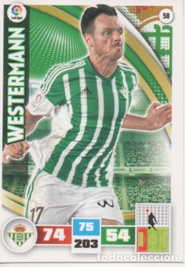 Collezionismo sportivo: Cromo E002557: Trade Card Game Adrenalyn. Liga 2015-16, Westerman. Real Betis Balonpie - LFP