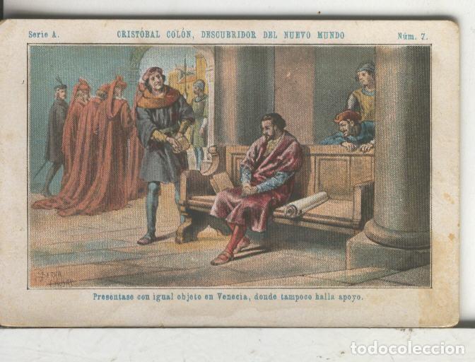 Colecionismo desportivo: Chocolates Juncosa cromo Cristobal Colon numero 007 - Varios