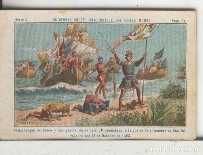 Sammelleidenschaft Sport: Chocolates Juncosa cromo Cristobal Colon numero 024 - Varios