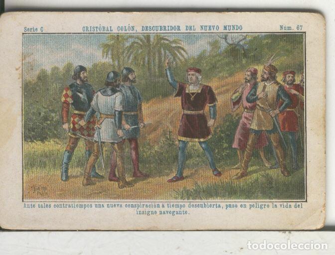 Sports collectibles: Chocolates Juncosa cromo Cristobal Colon numero 067 - Varios