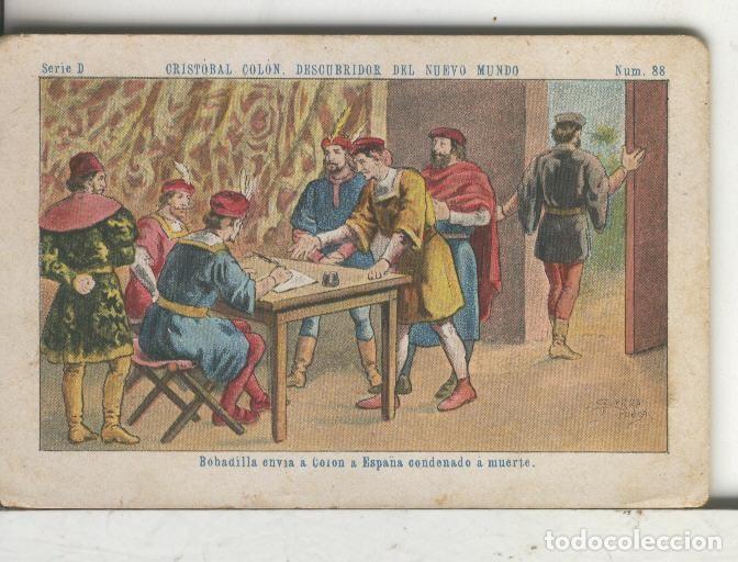 Colecionismo desportivo: Chocolates Juncosa cromo Cristobal Colon numero 088 - Varios