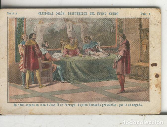 Sports collectibles: Chocolates Juncosa cromo Cristobal Colon numero 006 - Varios