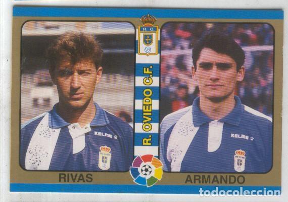 Coleccionismo deportivo: Cromos: Futbol Total Liga 95: R.Oviedo C.F. numero 075: Rivas y Armando - Varios