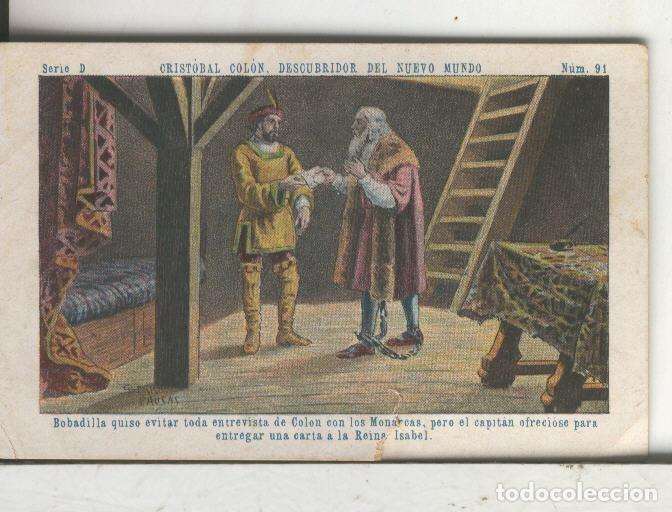 Sammelleidenschaft Sport: Chocolates Juncosa cromo Cristobal Colon numero 091 - Varios