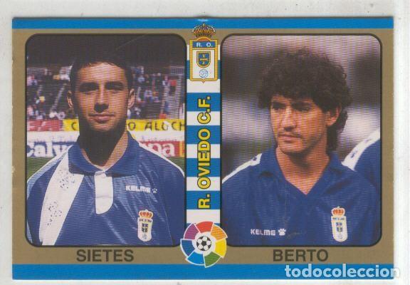 Coleccionismo deportivo: Cromos: Futbol Total Liga 95: R.Oviedo C.F. numero 078: Sietes y Berto - Varios