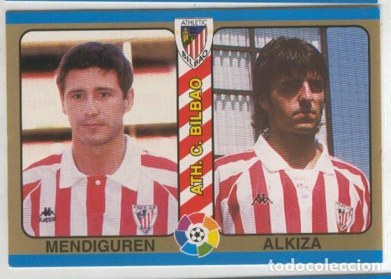 Coleccionismo deportivo: Cromos: Futbol Total Liga 95: Ath.C.Bilbao numero 042: Mendiguren y Alkiza - Varios