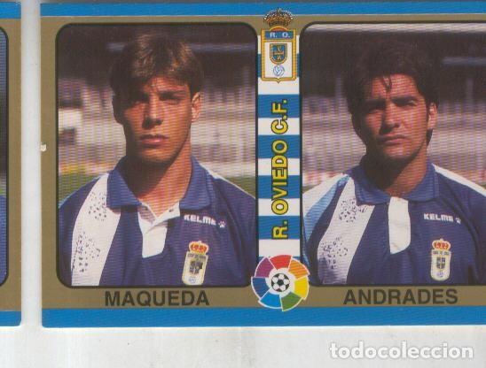 Coleccionismo deportivo: Cromos: Futbol Total Liga 95: R.Oviedo C.F. numero 081: Maqueda y Andrades - Varios