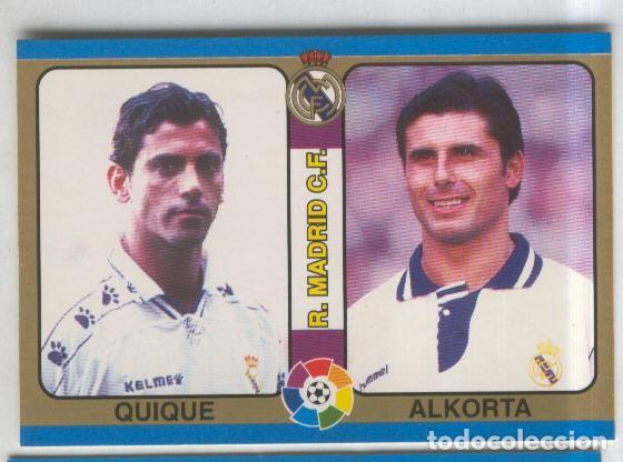 Coleccionismo deportivo: Cromos: Futbol Total Liga 95: R.Madrid C.F. numero 029: Quique y Alkorta - Varios