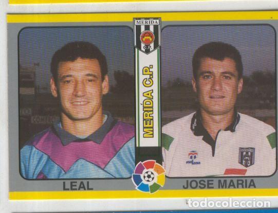 Colecionismo desportivo: Cromos: Futbol Total Liga 95: Merida C.P. numero 229: Leal y Jose Maria - Varios