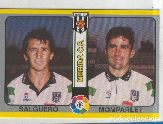 Coleccionismo deportivo: Cromos: Futbol Total Liga 95: Merida C.P. numero 230: Salguero y Momparlet - Varios