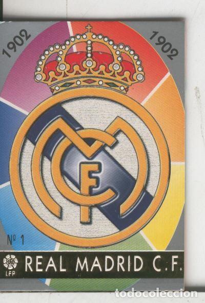 Collezionismo sportivo: Cromos: Las Fichas de la liga 97-98: Real Madrid numero 01: Escudo - Varios